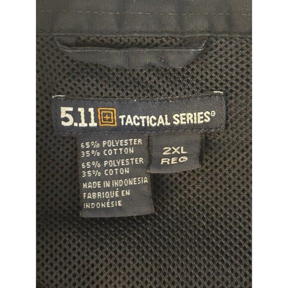 5.11 Tactical Taclite Pro Short Sleeve Button Up Black Shirt Men 2XL Workwear - Picture 3 of 12
